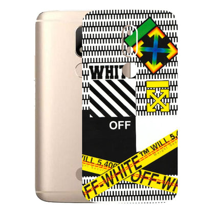 Motorola Phone Skins (All Models) - White Off Abstract - 3D Embossed Finish (L-172) Motorola Moto M