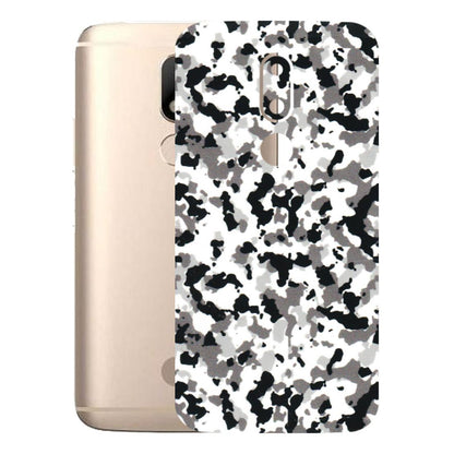 Motorola Phone Skins (All Models) - White Black Camouflage - 3D Embossed Finish (L-18) Motorola Moto M