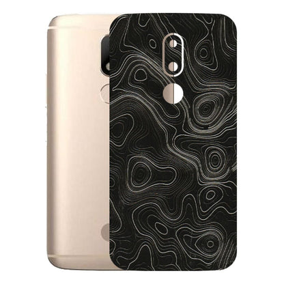 Motorola Phone Skins (All Models) - Black Swirl - 3D Embossed Finish (L-196) Motorola Moto M