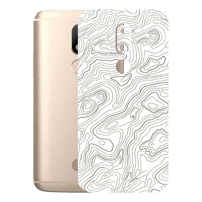 Motorola Phone Skins (All Models) - White Black Swirls - 3D Embossed Finish (L-219) Motorola Moto M
