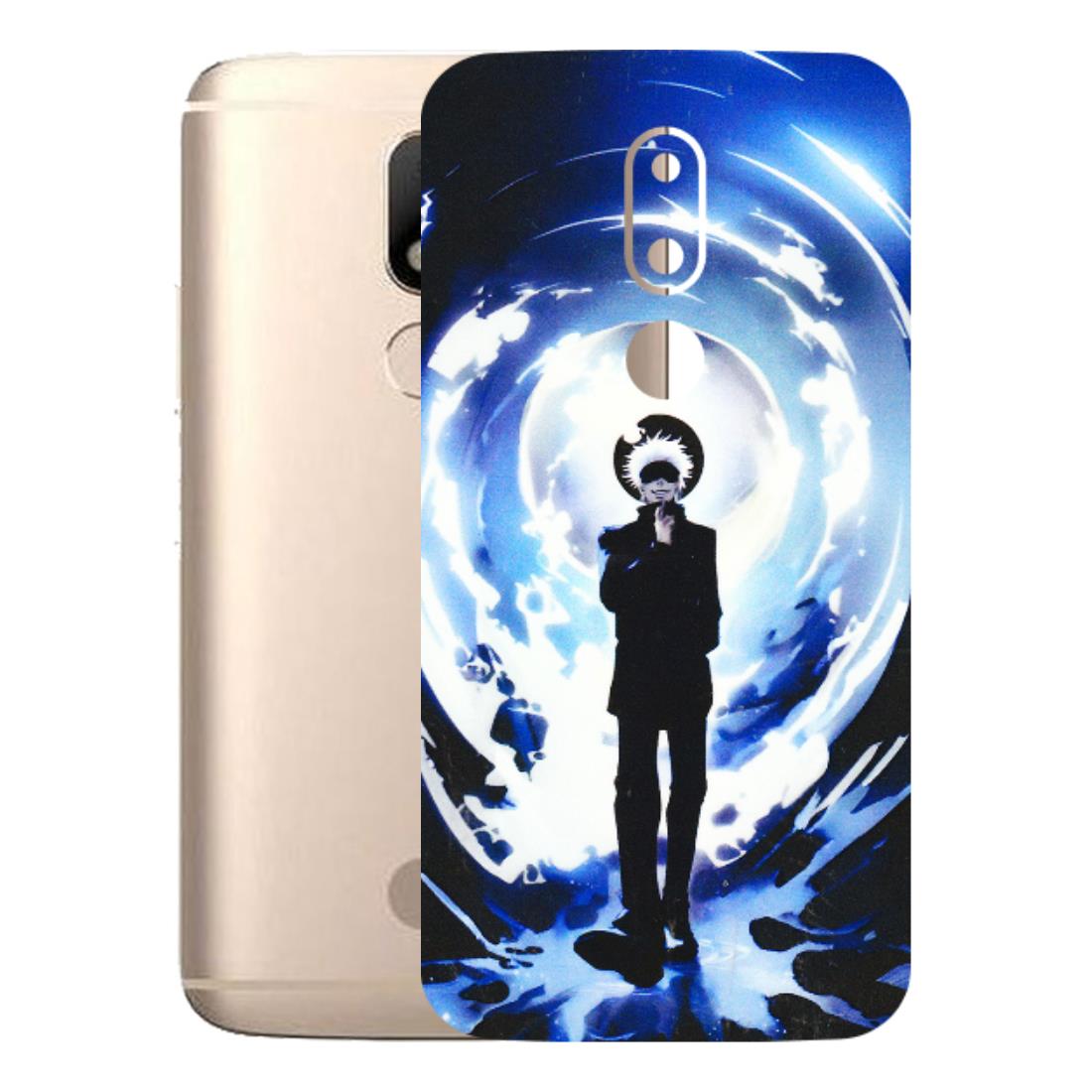 Motorola Phone Skins (All Models) - Satoru Gojo Dark Blue - 3D Embossed Finish (L-235) Motorola Moto M
