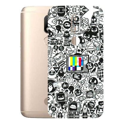 Motorola Phone Skins (All Models) - Doodles Positive Art - 3D Embossed Finish (L-263) Motorola Moto M