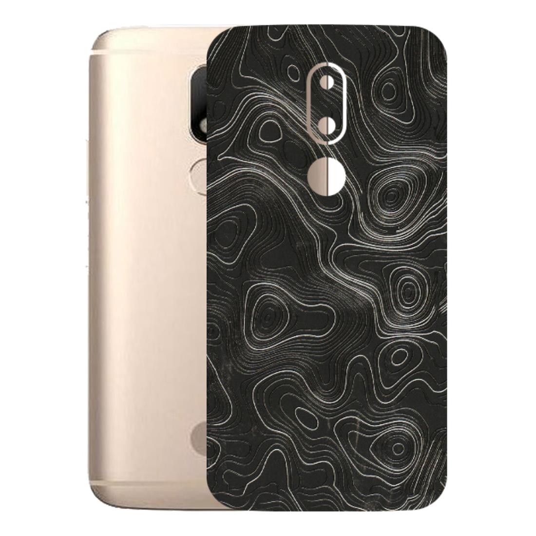 Motorola Phone Skins (All Models) - Abstract White Line Map - 3D Embossed Finish (L-269) Motorola Moto M