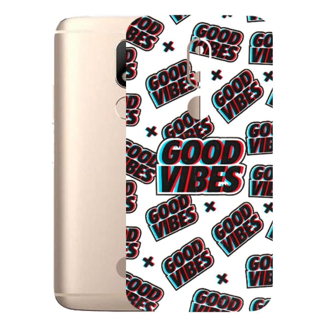 Motorola Phone Skins (All Models) - Good Vibes - 3D Embossed Finish (L-282) Motorola Moto M