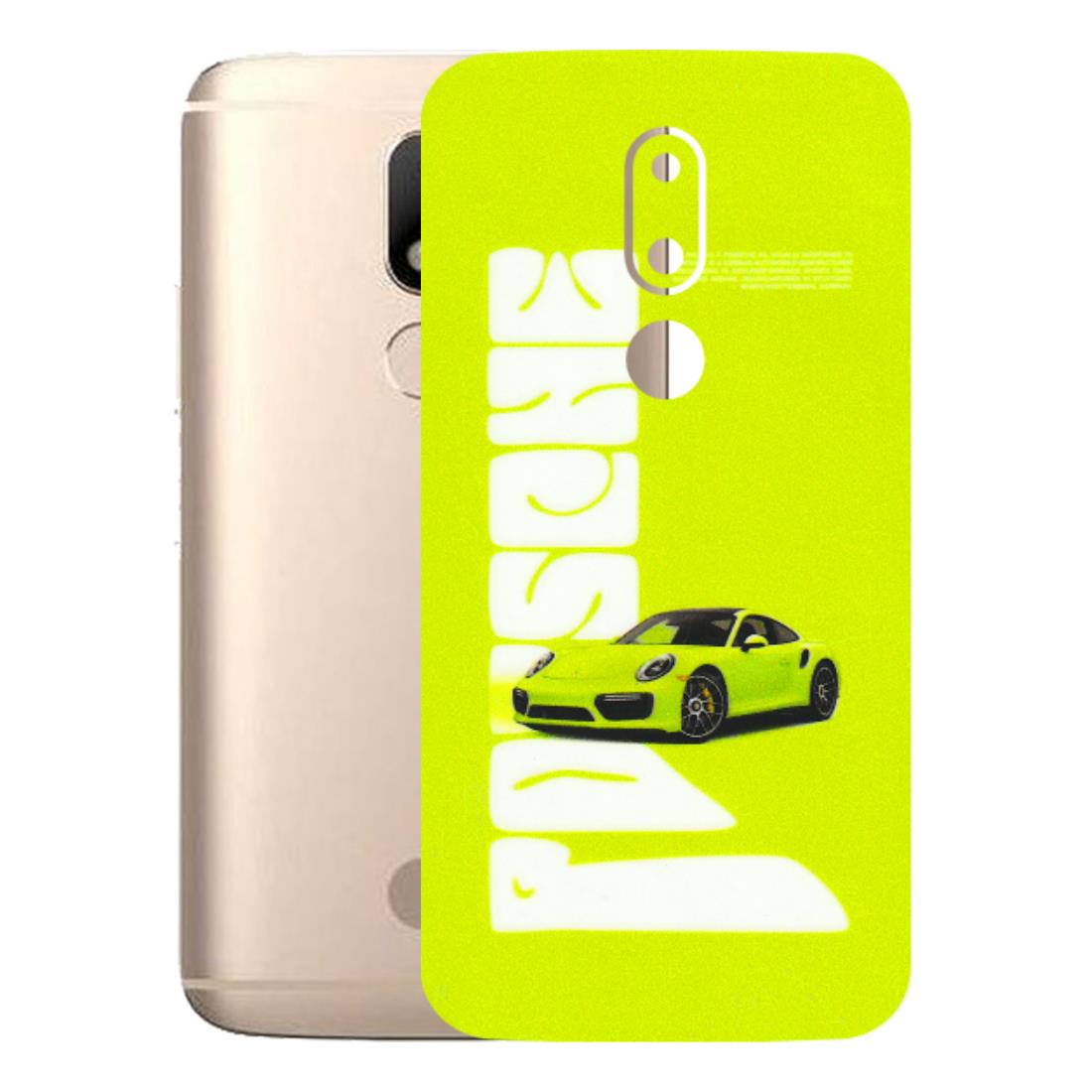 Motorola Phone Skins (All Models) - Lime Green Porche - 3D Embossed Finish (L-30) Motorola Moto M