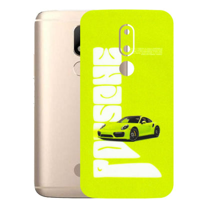 Motorola Phone Skins (All Models) - Lime Green Porche - 3D Embossed Finish (L-30) Motorola Moto M