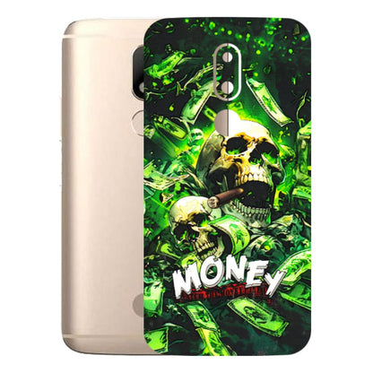 Motorola Phone Skins (All Models) - Skull Money - 3D Embossed Finish (L-303) Motorola Moto M
