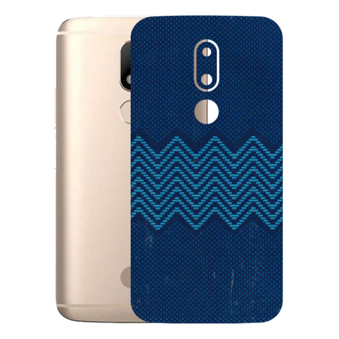Motorola Phone Skins (All Models) - Blue Sober Waves - 3D Embossed Finish (L-306) Motorola Moto M