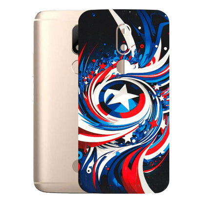 Motorola Phone Skins (All Models) - Captain America Logo - 3D Embossed Finish (L-307) Motorola Moto M