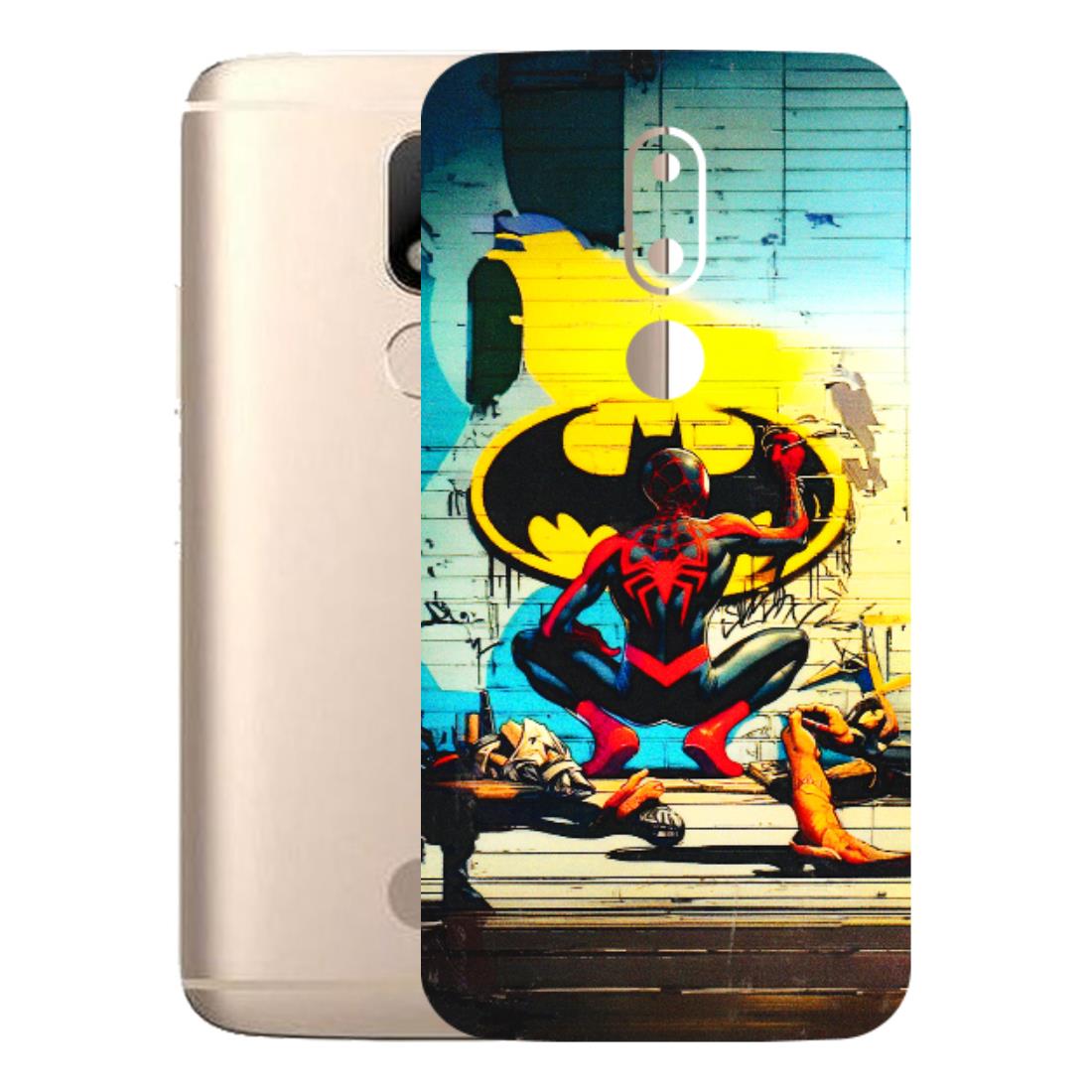 Motorola Phone Skins (All Models) - New Spiderman Bat Logo - 3D Embossed Finish (L-309) Motorola Moto M