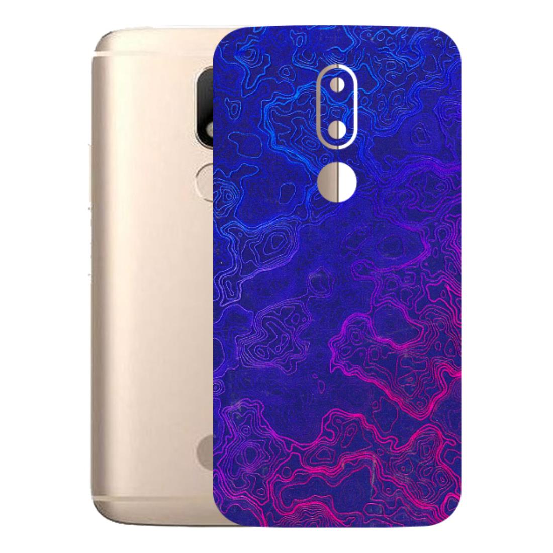 Motorola Phone Skins (All Models) - Purple Ripples Swirl - 3D Embossed Finish (L-314) Motorola Moto M