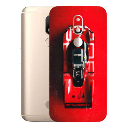 Motorola Phone Skins (All Models) - Red Porsche Car Logo - 3D Embossed Finish (L-315) Motorola Moto M