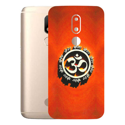 Motorola Phone Skins (All Models) - Aum Shiv Orange - 3D Embossed Finish (L-32) Motorola Moto M