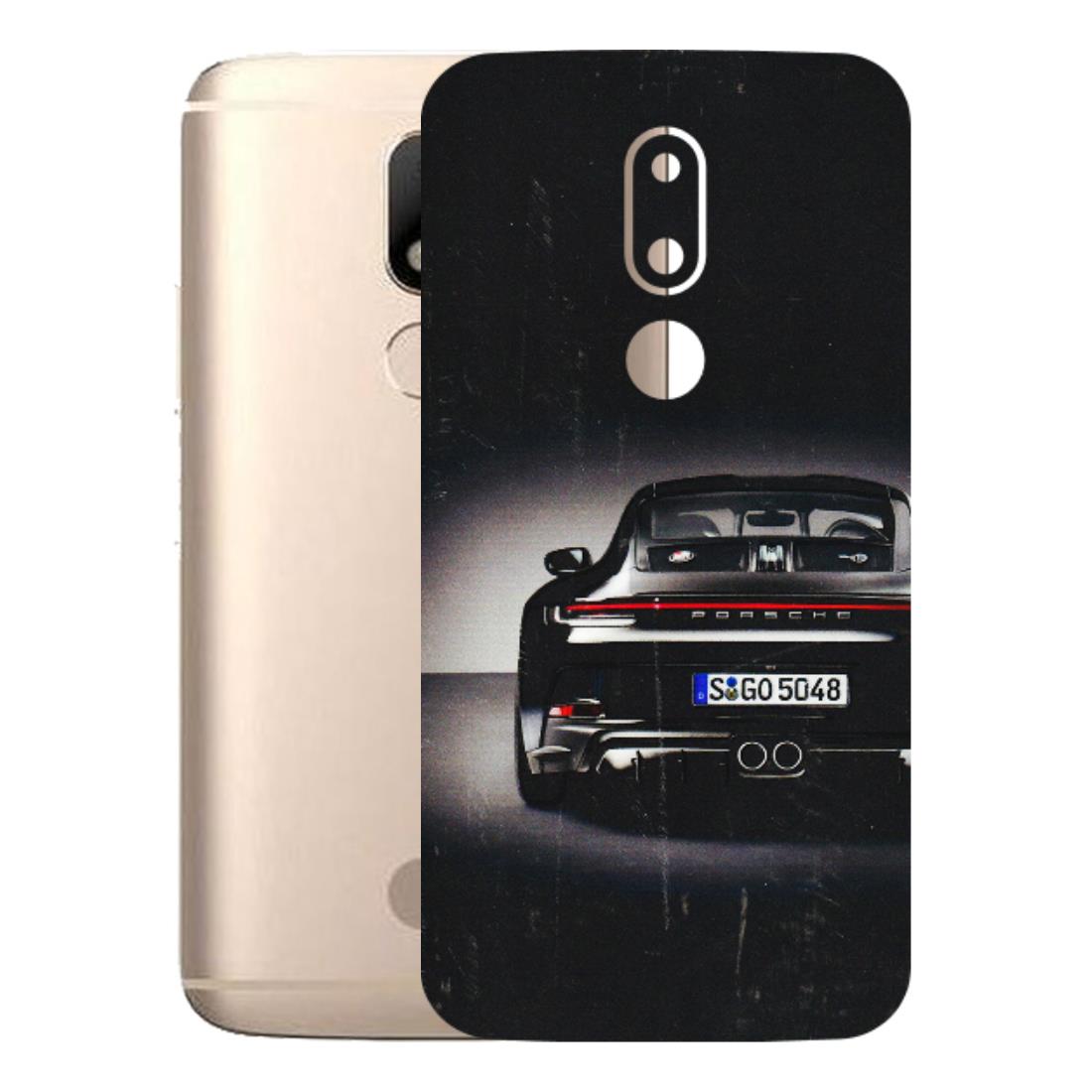 Motorola Phone Skins (All Models) - New Black Porsche GT3 - 3D Embossed Finish (L-327) Motorola Moto M