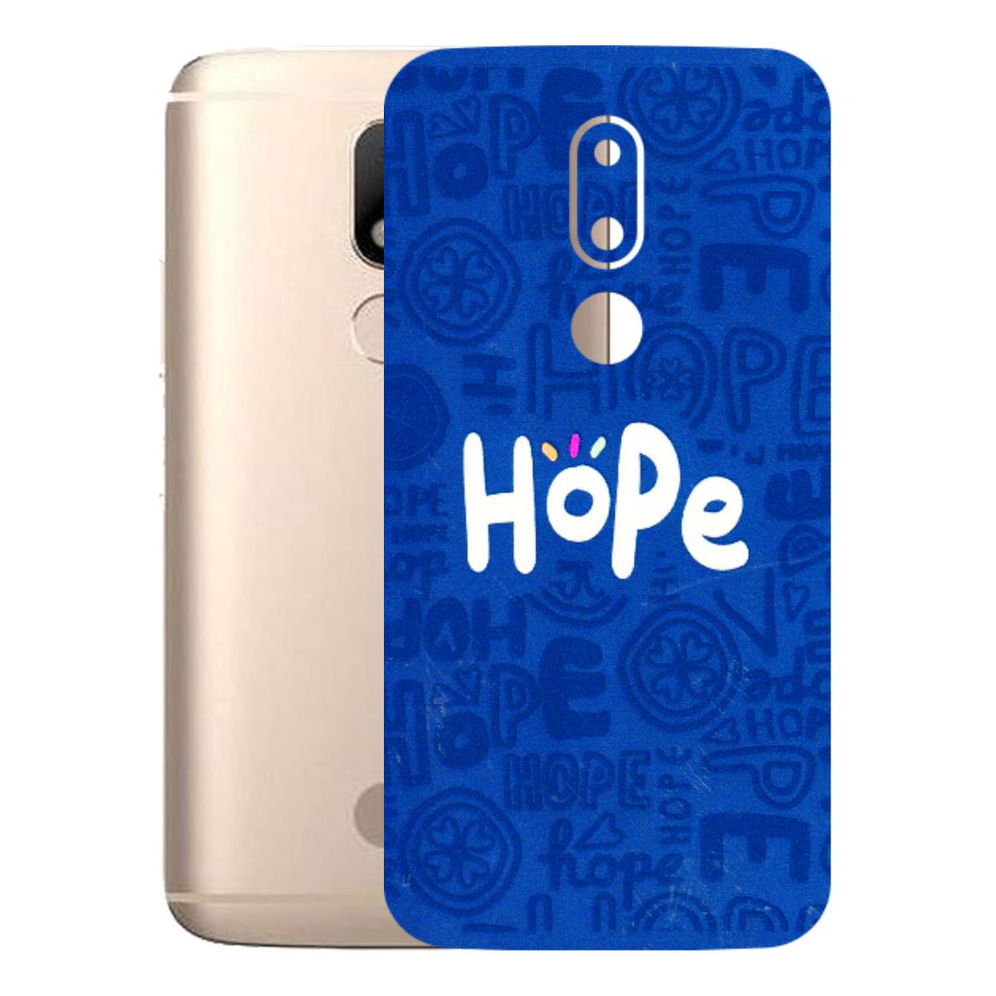 Motorola Phone Skins (All Models) - Hope Doodles Blue - 3D Embossed Finish (L-43) Motorola Moto M