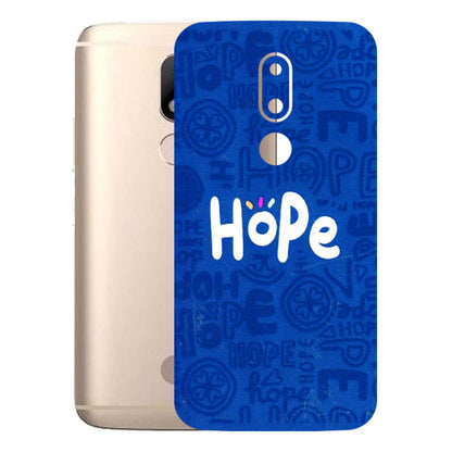 Motorola Phone Skins (All Models) - Hope Doodles Blue - 3D Embossed Finish (L-43) Motorola Moto M