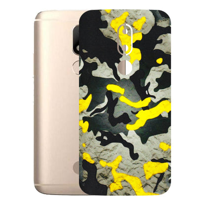 Motorola Phone Skins (All Models) - Yellow Camouflage - 3D Embossed Finish (L-61) Motorola Moto M