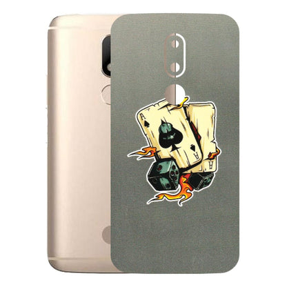 Motorola Phone Skins (All Models) - Grey Cards Of Ace - 3D Embossed Finish (L-77) Motorola Moto M
