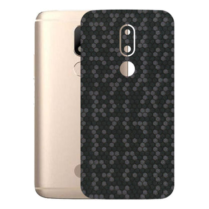 Motorola Phone Skins (All Models) - Black Grey Honeycomb Sober - 3D Embossed Finish (L-85) Motorola Moto M