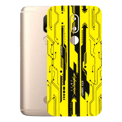 Motorola Phone Skins (All Models) - Yellow Cyberpunk - 3D Embossed Finish (L-93) Motorola Moto M