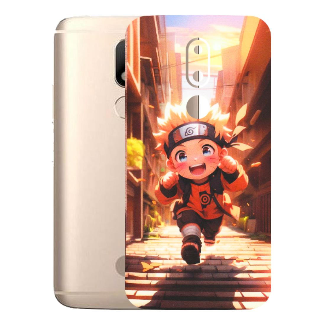Motorola Phone Skins (All Models) - Naruto Cute Toon Running - Matte Finish (M-04) Motorola Moto M