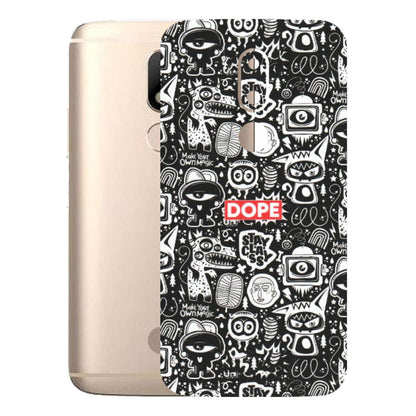 Motorola Phone Skins (All Models) - Dope Stay Classy Black Doodles - Matte Finish (M-126) Motorola Moto M
