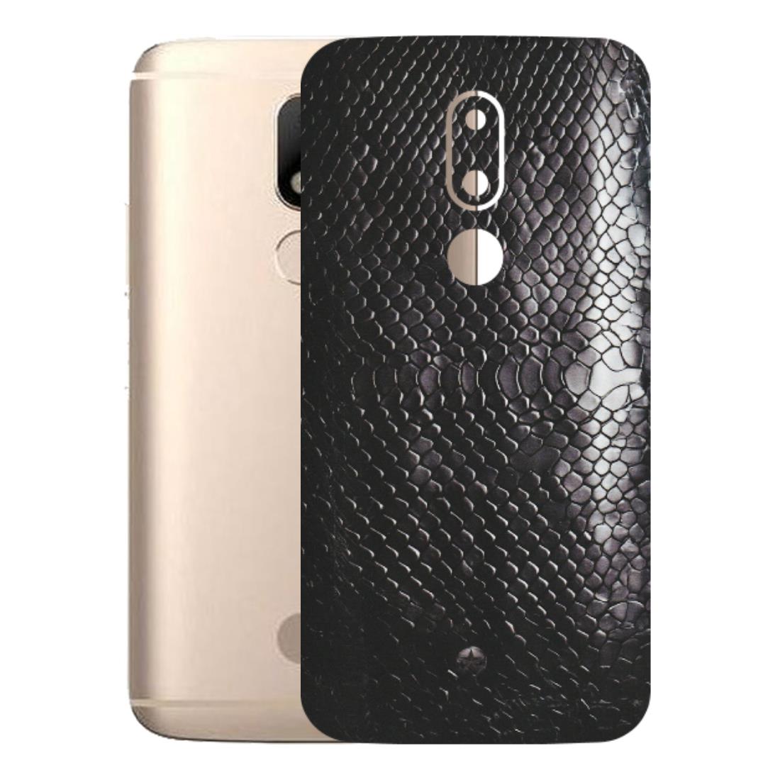 Motorola Phone Skins (All Models) - Black Snack Leather - Matte Finish (M-147) Motorola Moto M
