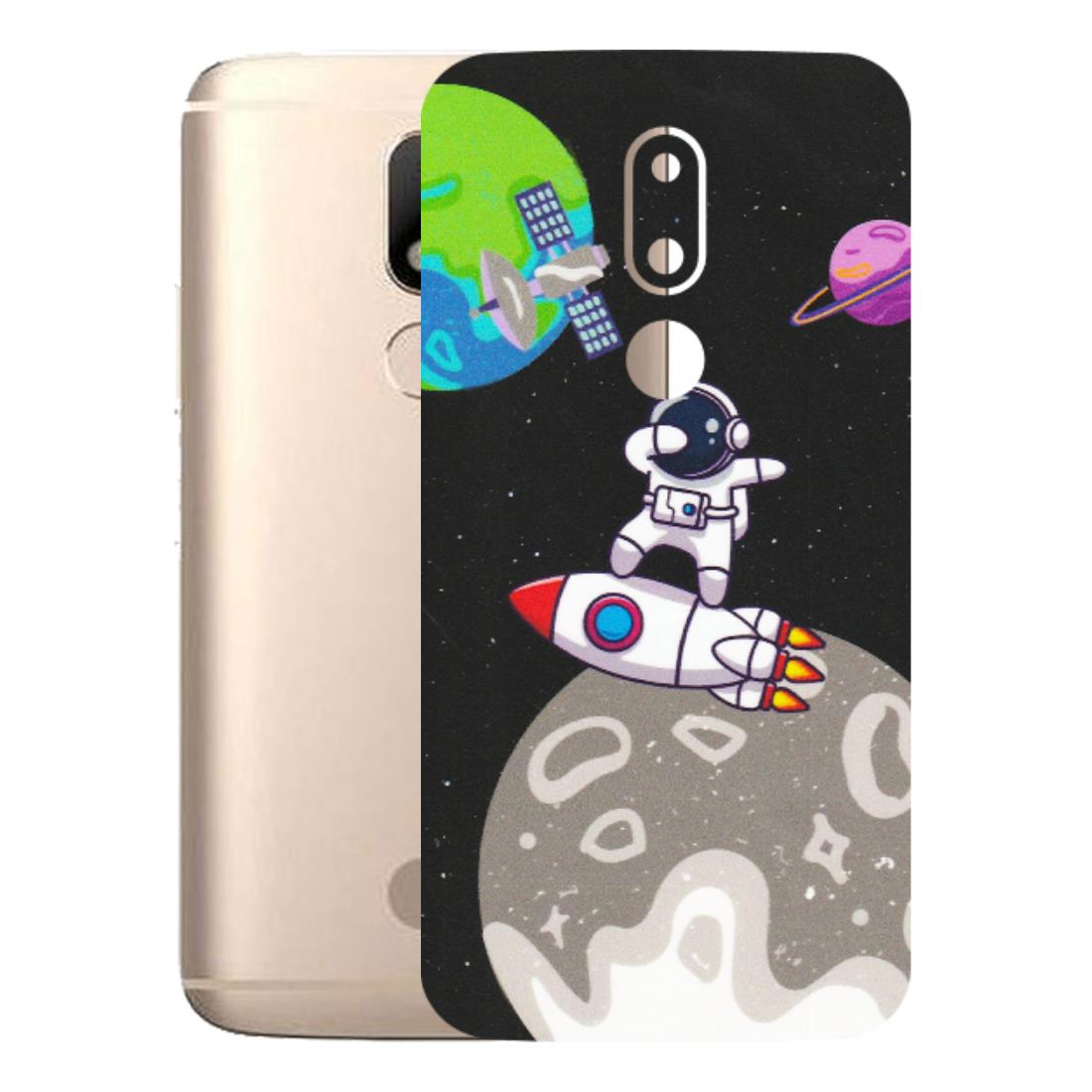 Motorola Phone Skins (All Models) - Astronaut Vibing Toon Running - Matte Finish (M-39) Motorola Moto M