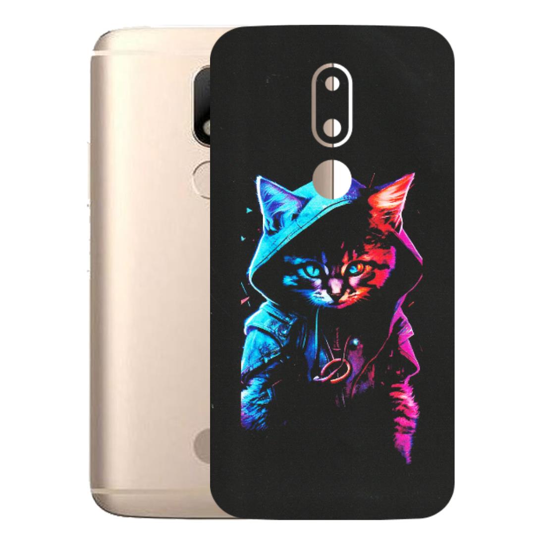 Motorola Phone Skins (All Models) - Cyberpunk Cat - Matte Finish (M-45) Motorola Moto M