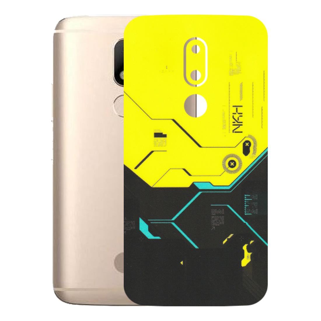 Motorola Phone Skins (All Models) - Black Yellow Technica - Matte Finish (M-53) Motorola Moto M