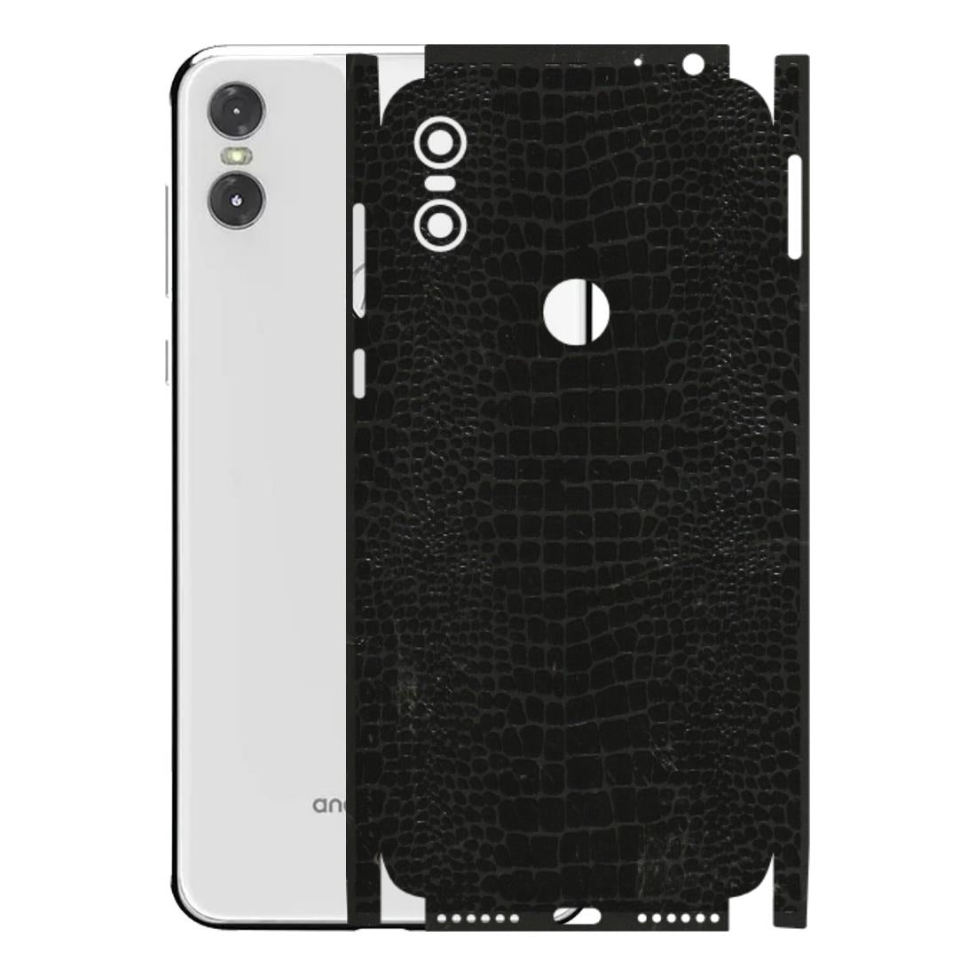 Motorola Phone Skins (All Models) - Snake Leather Black - 3D Embossed Finish (L-107) Motorola Moto One