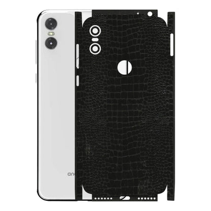 Motorola Phone Skins (All Models) - Snake Leather Black - 3D Embossed Finish (L-107) Motorola Moto One