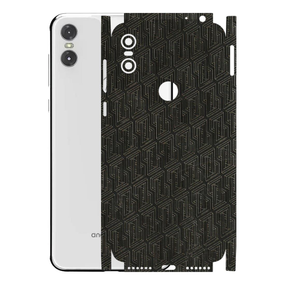Motorola Phone Skins (All Models) - Black Abstract Pattern - 3D Embossed Finish (L-117) Motorola Moto One