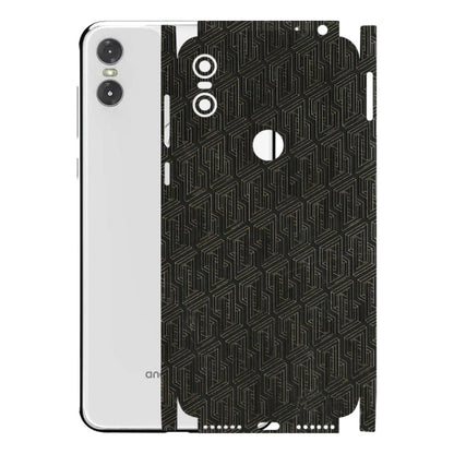 Motorola Phone Skins (All Models) - Black Abstract Pattern - 3D Embossed Finish (L-117) Motorola Moto One