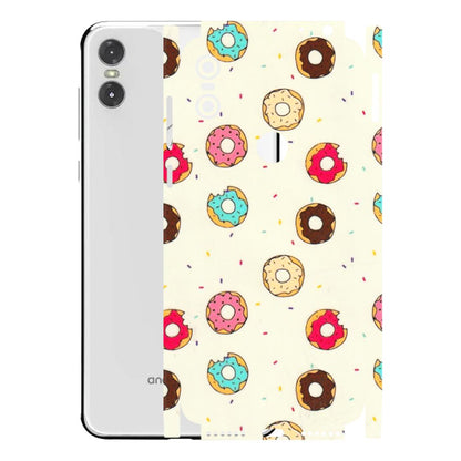 Motorola Phone Skins (All Models) - Mini Donuts Doodle Art - 3D Embossed Finish (L-122) Motorola Moto One