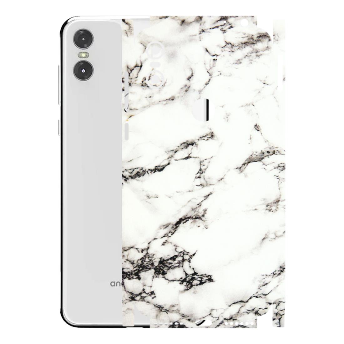 Motorola Phone Skins (All Models) - Black and White Marble Texture - 3D Embossed Finish (L-124) Motorola Moto One