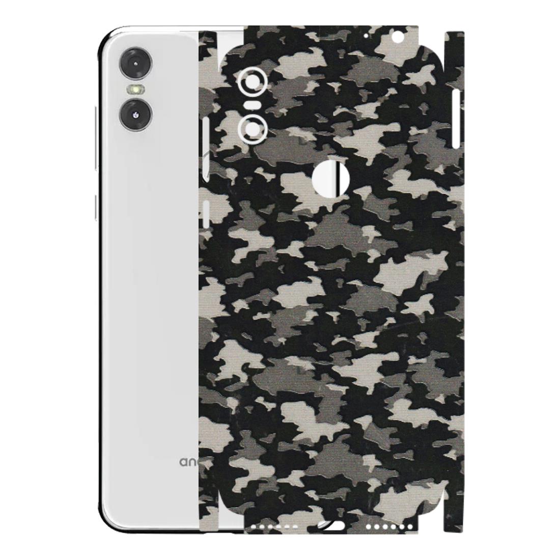 Motorola Phone Skins (All Models) - Black/Grey Camoflaunge - 3D Embossed Finish (L-142) Motorola Moto One