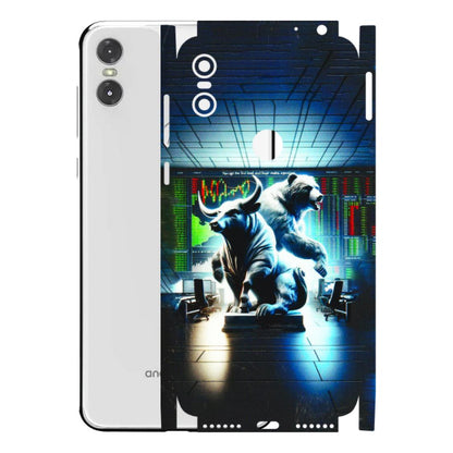 Motorola Phone Skins (All Models) - Stock Market Sensex Bear vs Bulls - 3D Embossed Finish (L-15) Motorola Moto One
