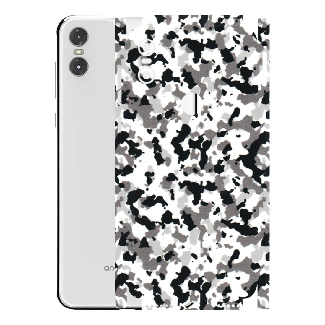 Motorola Phone Skins (All Models) - White Black Camouflage - 3D Embossed Finish (L-18) Motorola Moto One