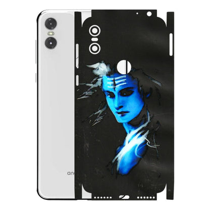 Motorola Phone Skins (All Models) - Har Har Mahadev Blue/Black - 3D Embossed Finish (L-185) Motorola Moto One