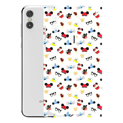 Motorola Phone Skins (All Models) - Minnie Mouse & Donald Doodles s - 3D Embossed Finish (L-194) Motorola Moto One