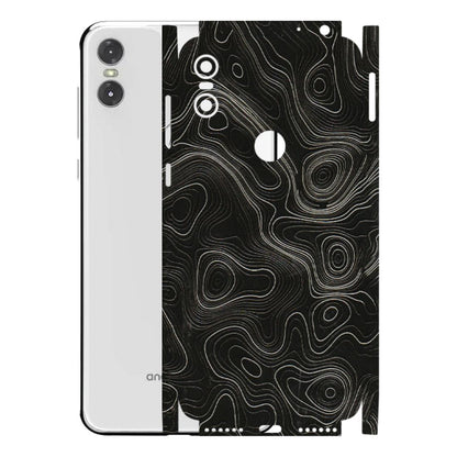 Motorola Phone Skins (All Models) - Black Swirl - 3D Embossed Finish (L-196) Motorola Moto One