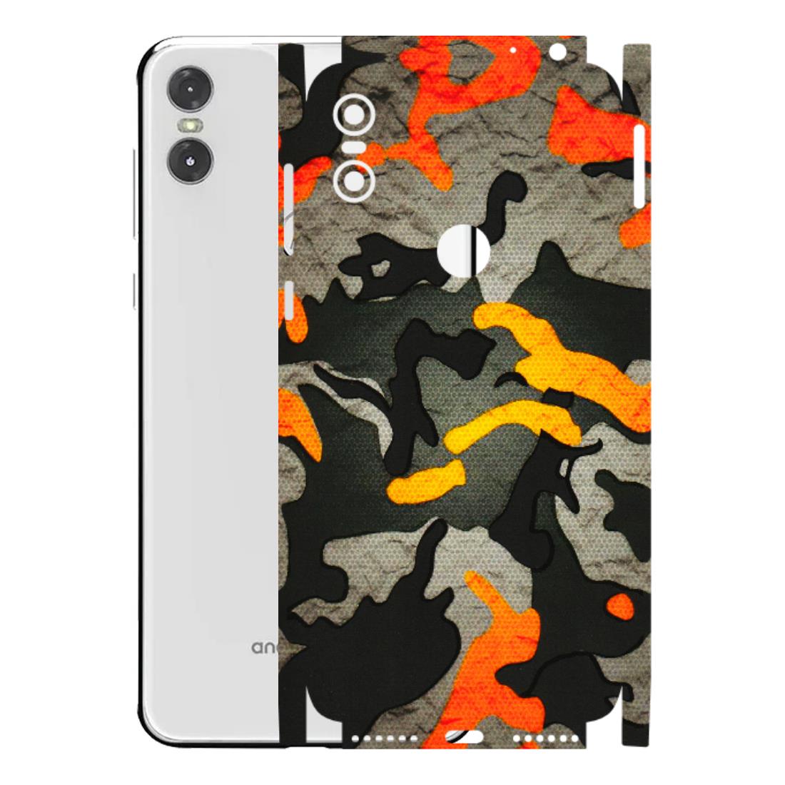 Motorola Phone Skins (All Models) - Orange Camouflage - 3D Embossed Finish (L-204) Motorola Moto One
