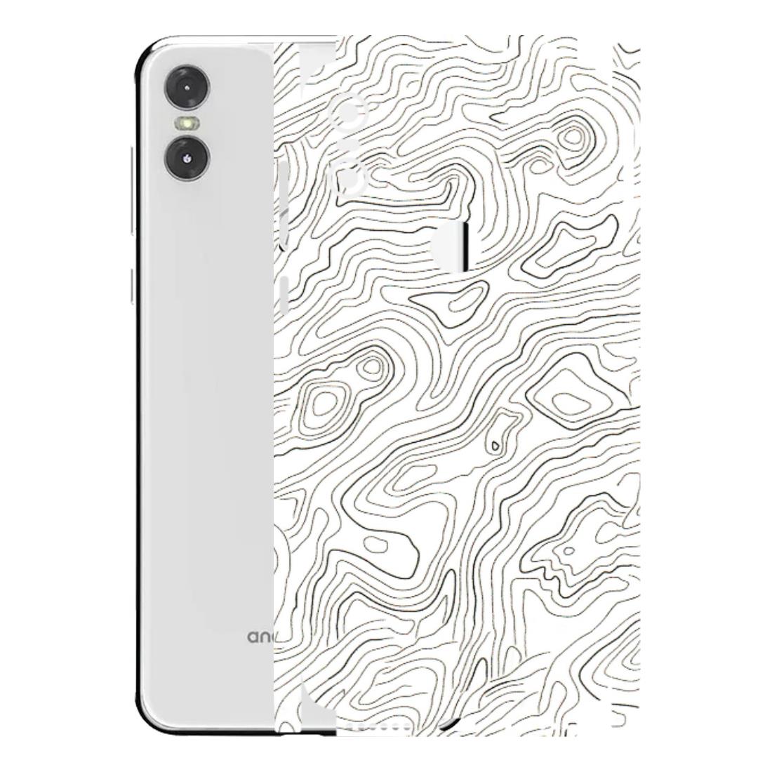 Motorola Phone Skins (All Models) - White Black Swirls - 3D Embossed Finish (L-219) Motorola Moto One
