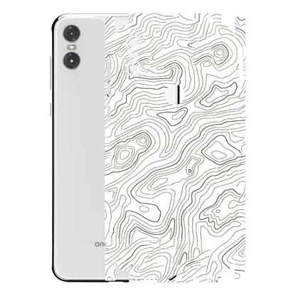 Motorola Phone Skins (All Models) - White Black Swirls - 3D Embossed Finish (L-219) Motorola Moto One
