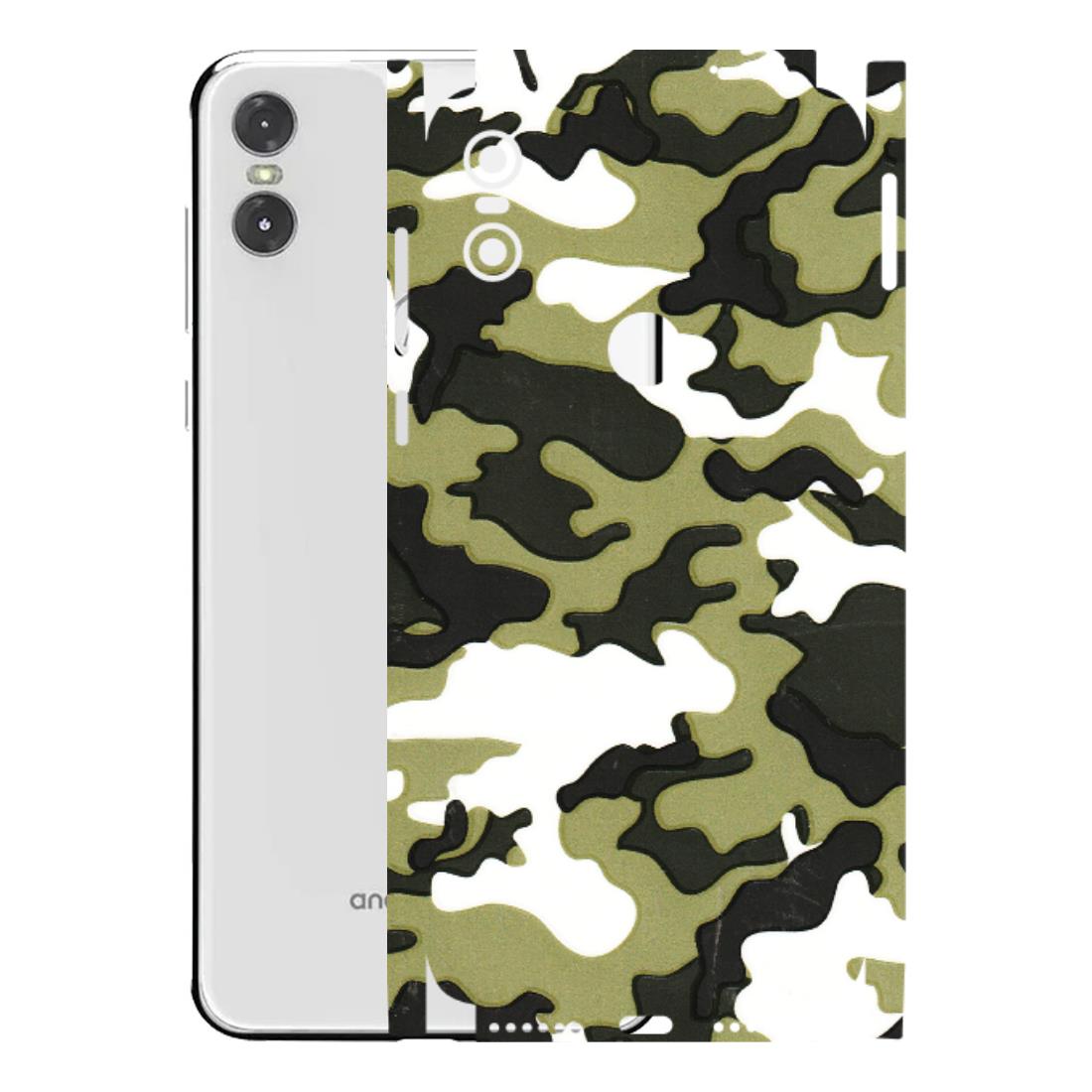 Motorola Phone Skins (All Models) - Camouflages White And Green - 3D Embossed Finish (L-243) Motorola Moto One