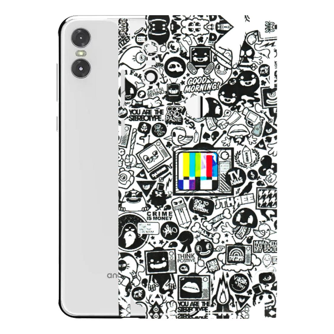 Motorola Phone Skins (All Models) - Doodles Positive Art - 3D Embossed Finish (L-263) Motorola Moto One