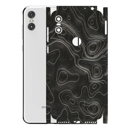 Motorola Phone Skins (All Models) - Abstract White Line Map - 3D Embossed Finish (L-269) Motorola Moto One