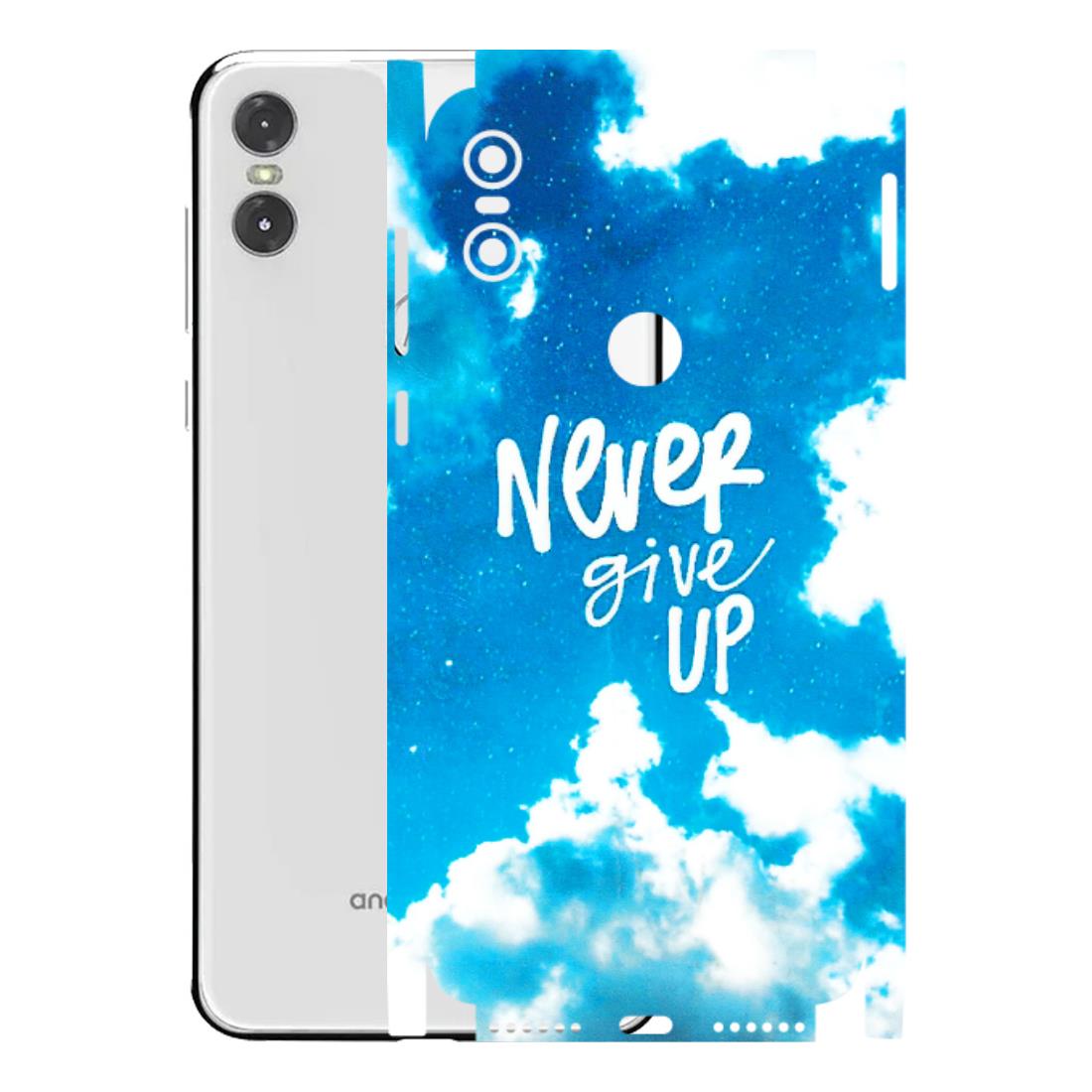Motorola Phone Skins (All Models) - Never Give Up - 3D Embossed Finish (L-279) Motorola Moto One