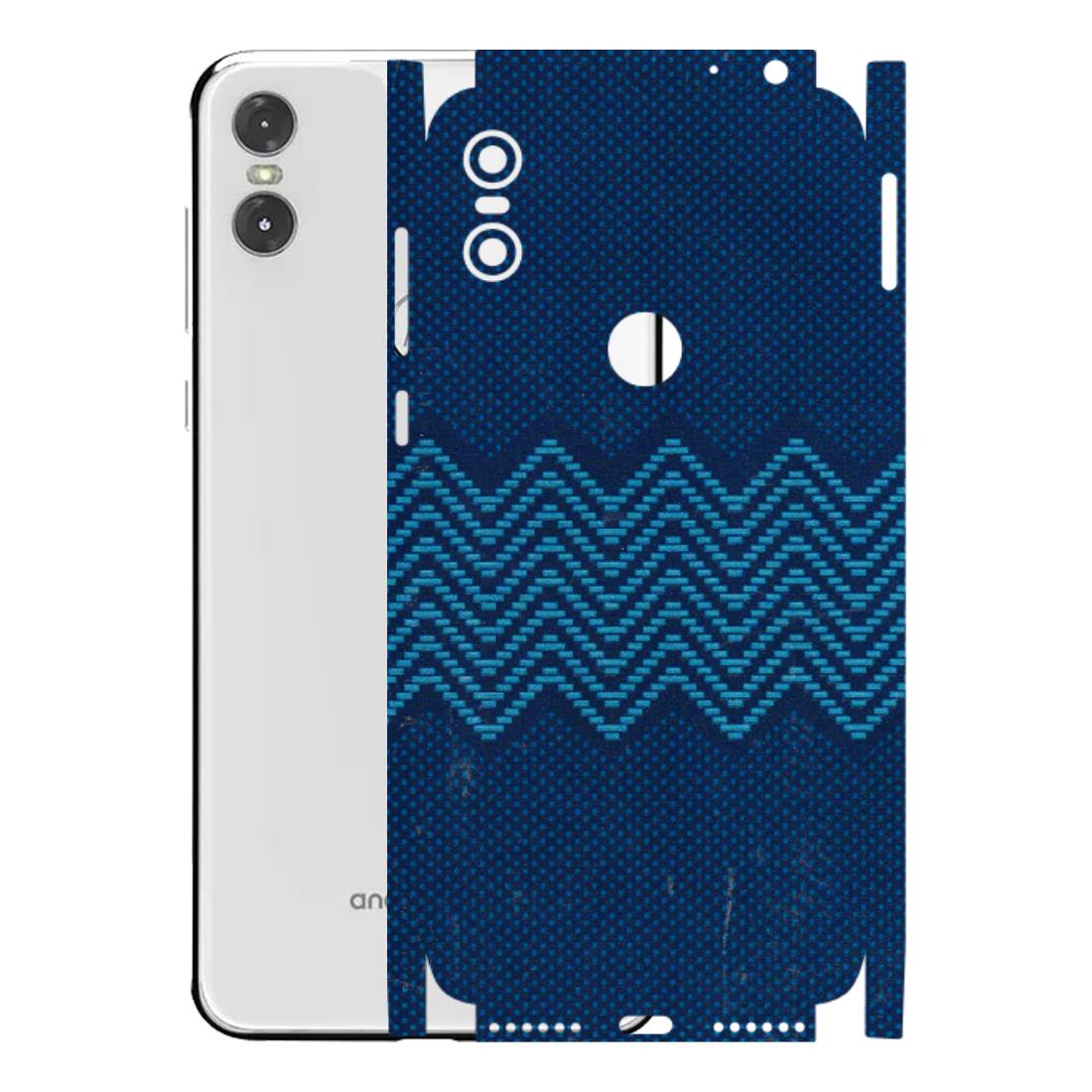 Motorola Phone Skins (All Models) - Blue Sober Waves - 3D Embossed Finish (L-306) Motorola Moto One